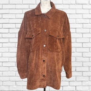 Brown Corduroy Shacket